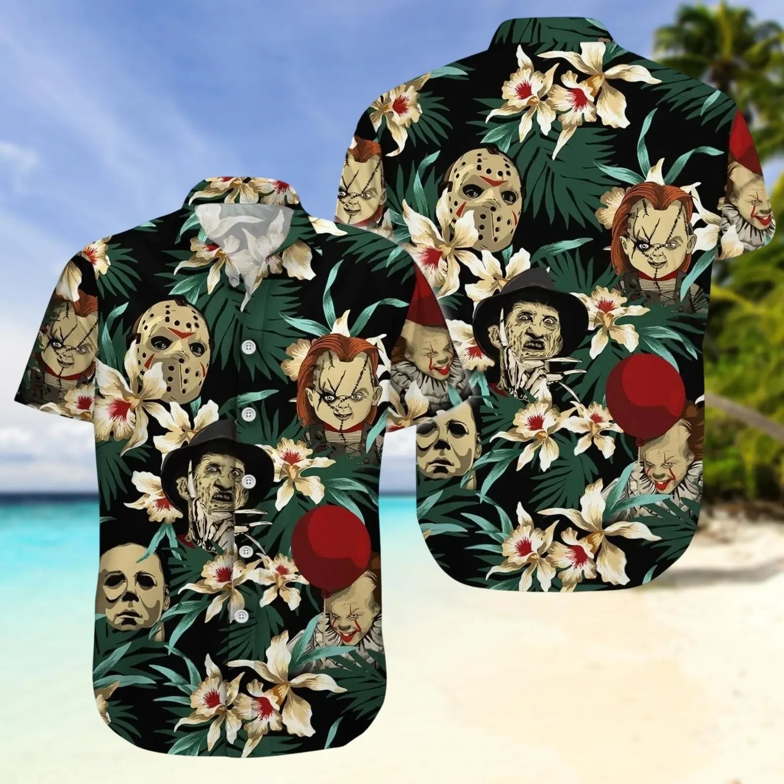 2025 Hawaiian Shirts Halloween Chucky Killer 3d
