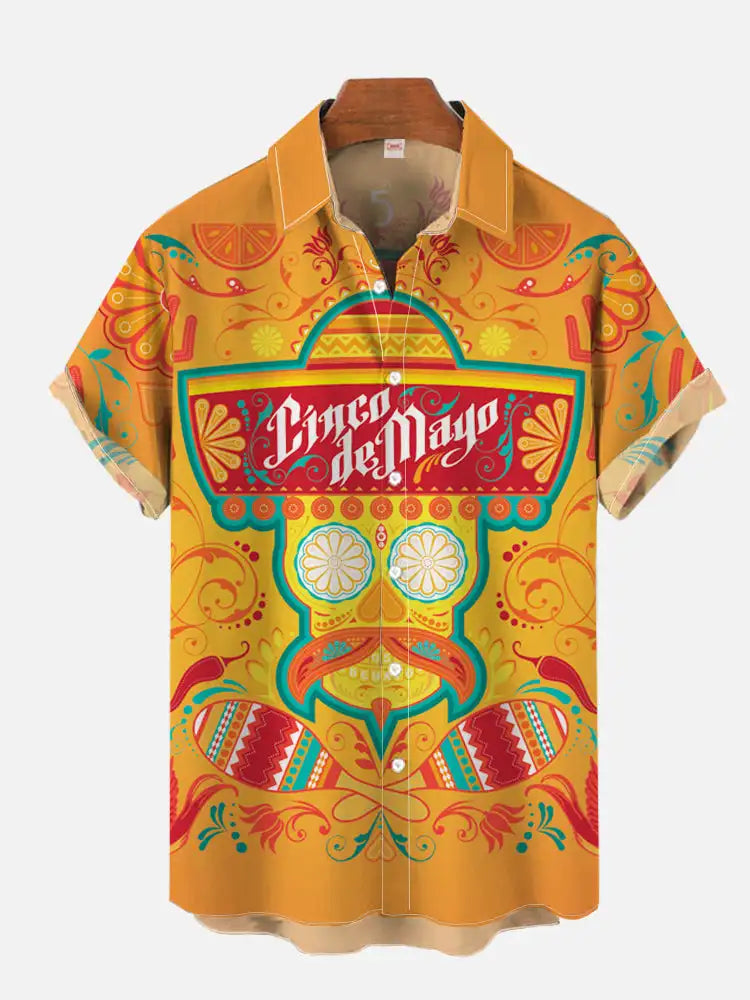 Fashion Men's Hawaiian shirts Mexican Style