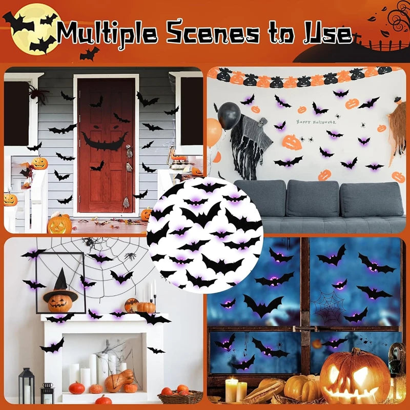 LED Bats Spider Decor