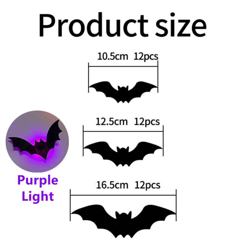 LED Bats Spider Decor