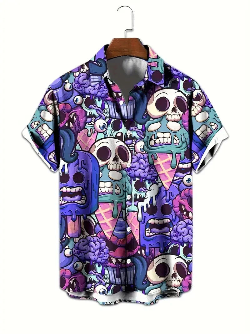 2025 Horror Skull Ice Cream Men's