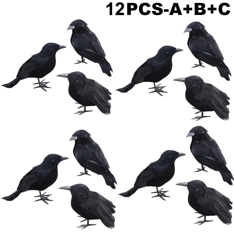 Simulation Black Crow Halloween Black Crow Props