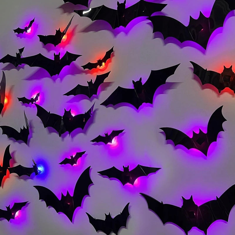 LED Bats Spider Decor