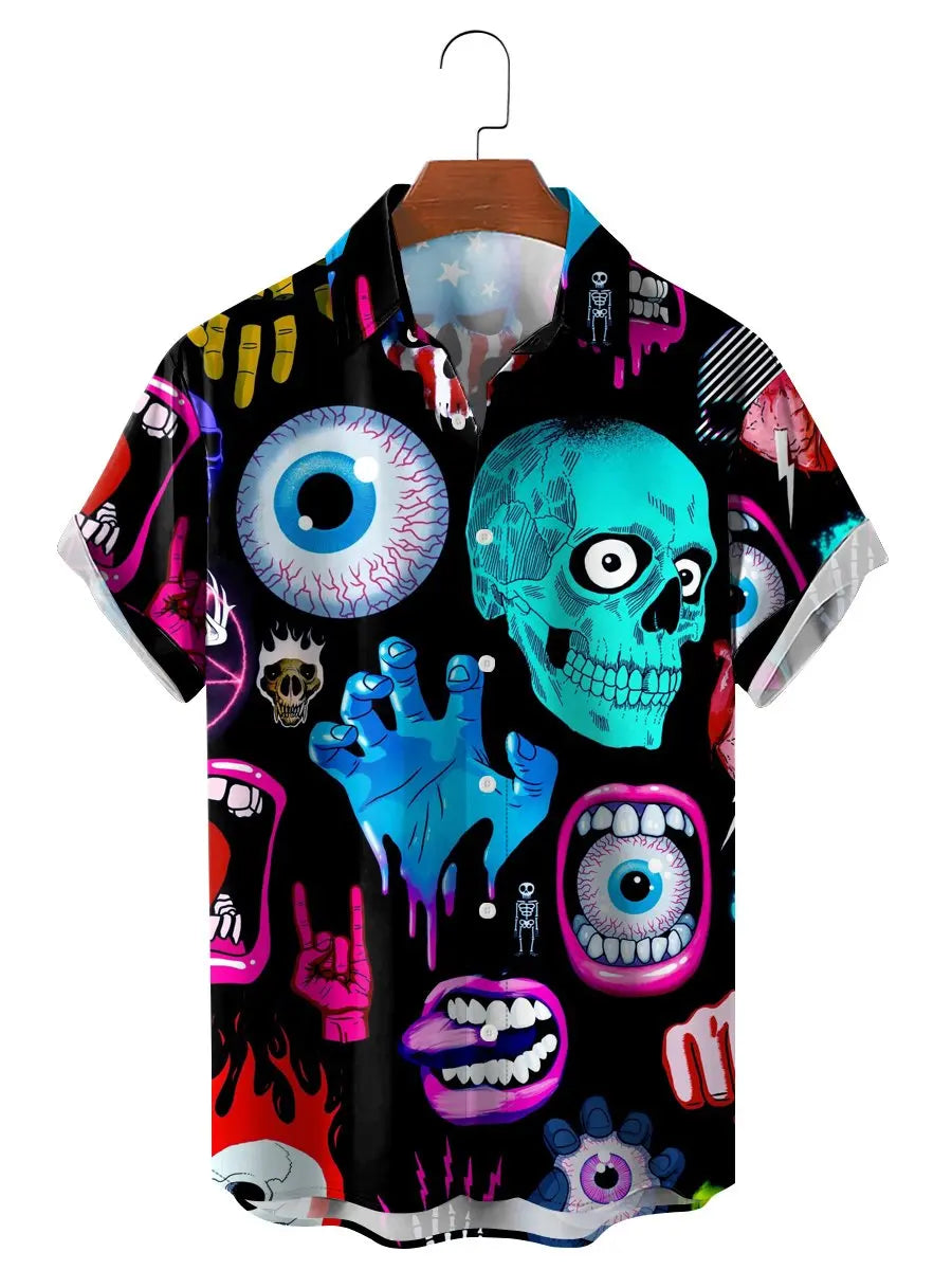 Men's Shirts Funny Skull 3D
