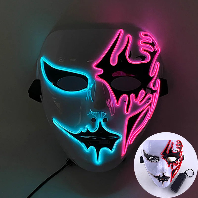 Mask Demon Slayer glowing Masquerade