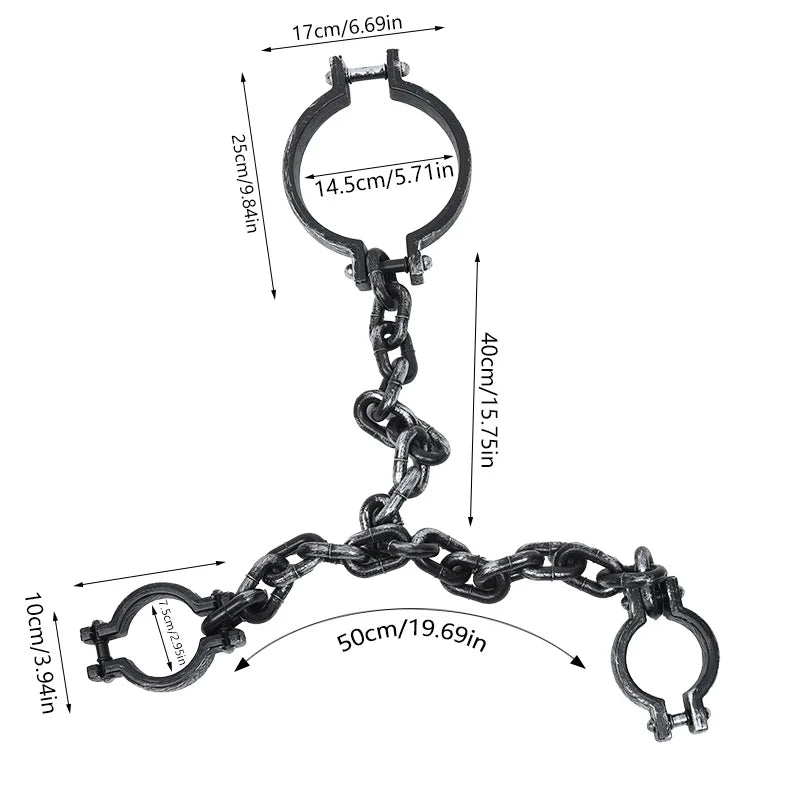 Halloween Fake Chains Haunted House Horror Props Home Decoration Prisoner