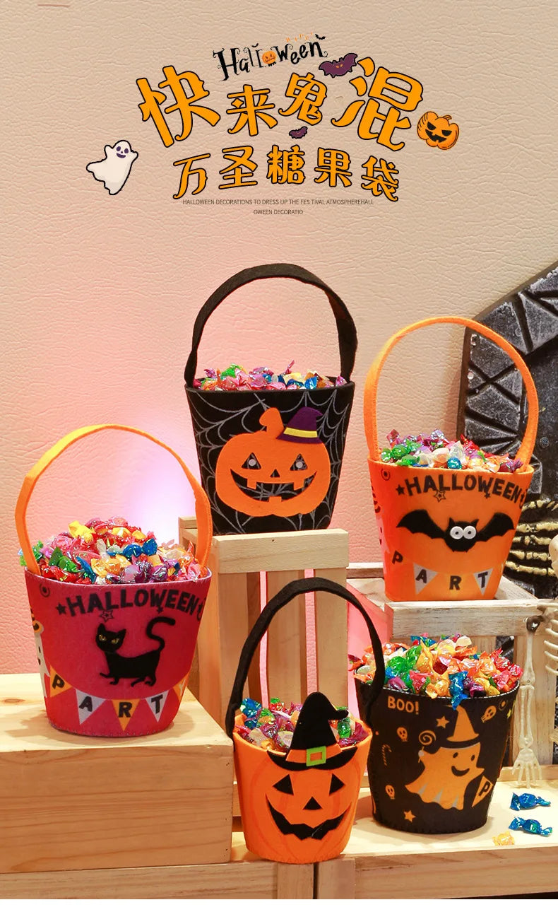 Halloween Theme Candy Bucket Bag